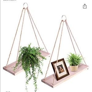 NWOT hanging wooden shelves
